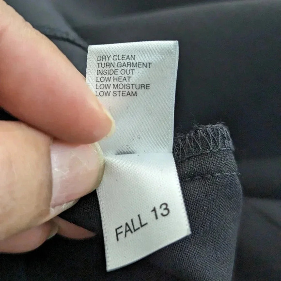 St. John Caviar Women’s Size 10 Straight Wide Leg Woolen Pants High Rise Black - Picture 8 of 12